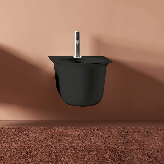 Биде подвесное Artceram CHIC 380x535x270 мм черный матовый CHB0011700