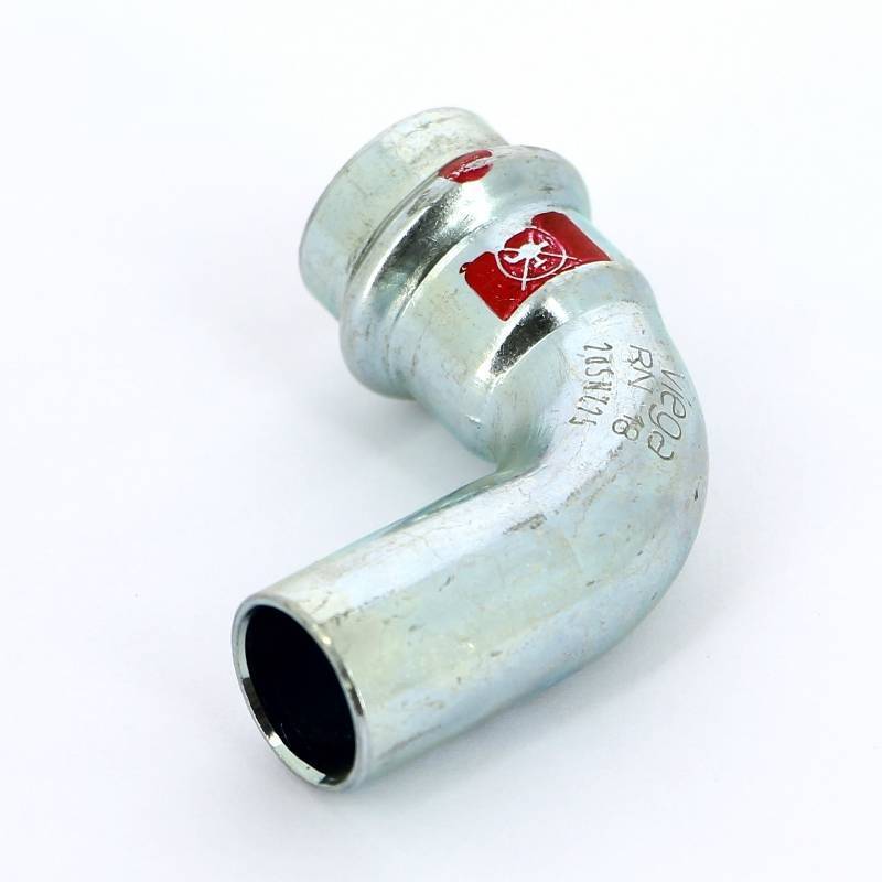 Угол-вставка 90° пресс Viega Prestabo оцинкованная сталь 18 мм 558208