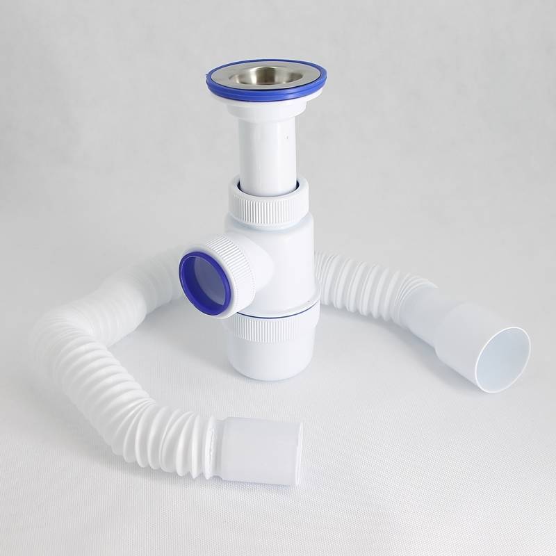 Сифон для мойки Wirquin Элит 1 1/2х40 мм с литым выпуском и гофрой 40х40/50 мм 30980617