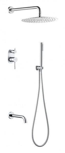 Душевой комплект встраиваемый Boheme Uno верхний душ 30 см хром 464-2-CR