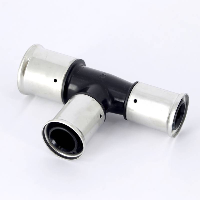 Тройник пресс PVDF Henco 40х32х32 мм 11PK-403232