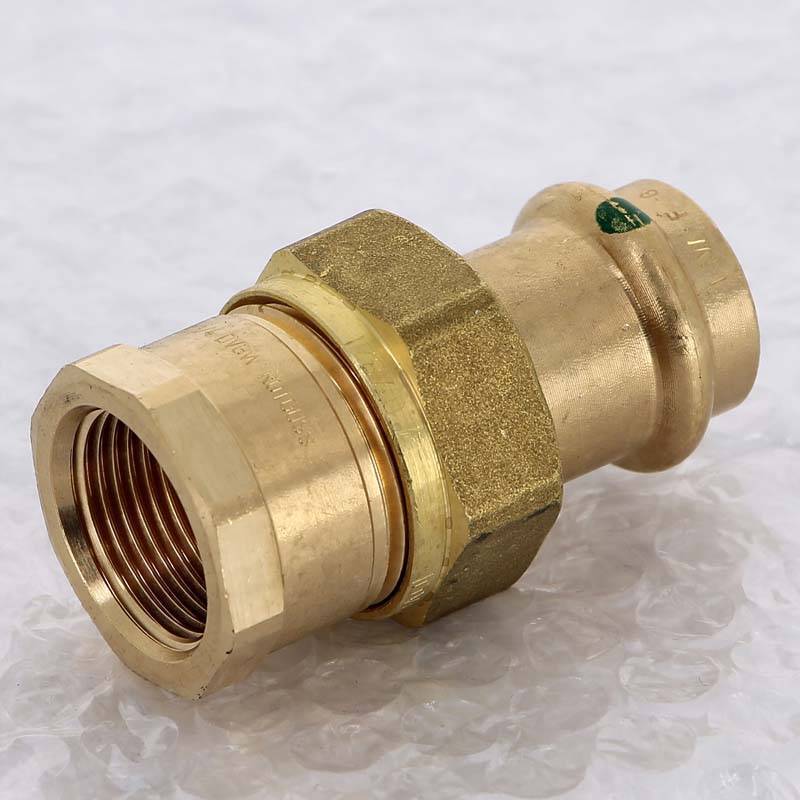 Муфта разъёмная пресс Viega Sanpress бронза 22x3/4 ВР 125318