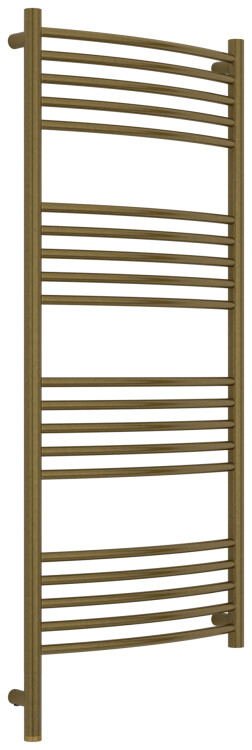 Полотенцесушитель электрический Сунержа Богема 3.1 выгнутая 1200x500 мм МЭМ нижнее левое подключение бронза состаренная HOG0560021250