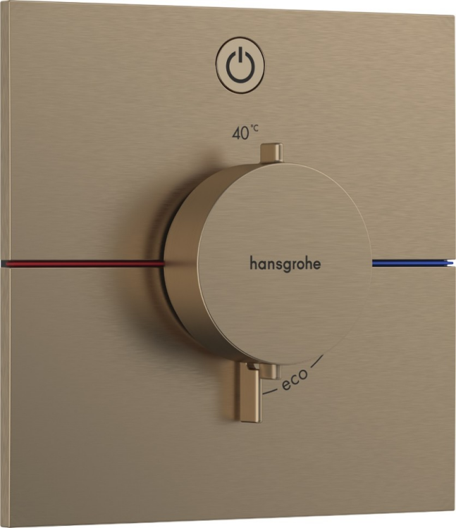Термостат для душа скрытого монтажа Hansgrohe ShowerSelect Comfort E на 1 потребитель шлифованная бронза 15571140
