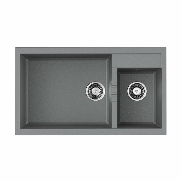 Мойка кухонная OMOIKIRI Tedori 86-2 860x500 мм 2 чаши Artgranit Leningrad grey 4993573