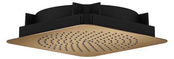 Верхний душ Axor Citterio C EcoSmart 275x275 мм потолочный встраиваемый бронза шлифованная 28795140