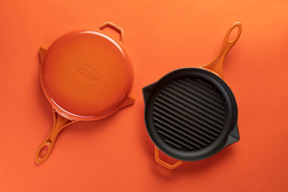 Сковорода-гриль чугунная Hosseven HS Y GTV 28 ORANGE 28 см А756528