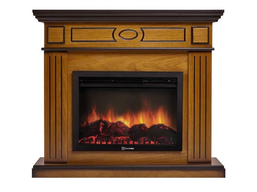 Портал для электрокамина Firelight Bianco 30 шпон орех НС-1141389