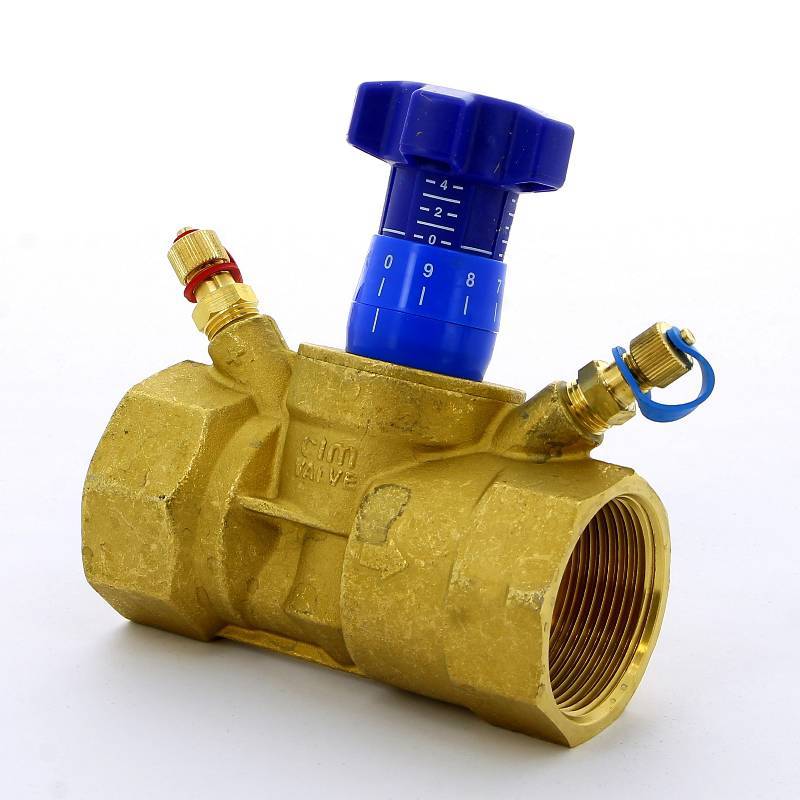 Клапан балансировочный ручной Cimberio CIM 787OT 1 1/2 ВВ с 2 ниппелями CIM 787OT 1 1/2