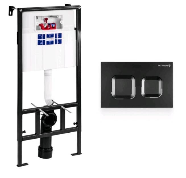 Система инсталляции для унитаза Peštan Sava Fix Slim с клавишей черный матовый 40006471