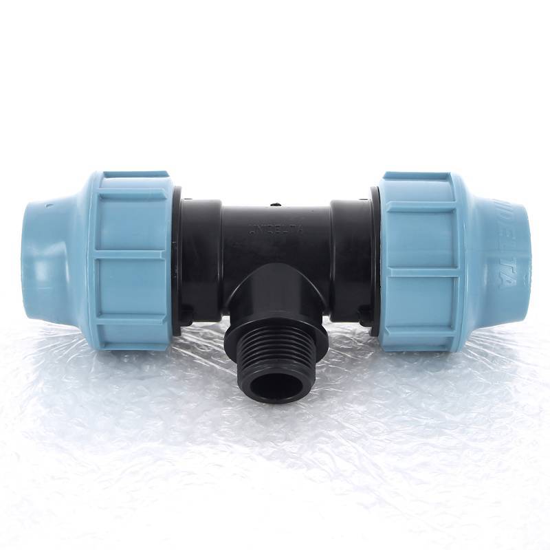 Тройник компрессионный Unidelta ПНД 40x1 наружная резьба 1010040004