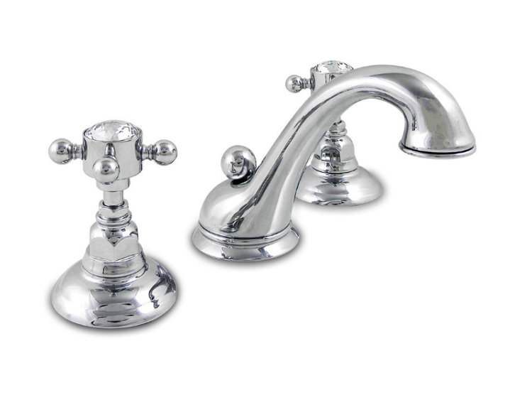 Смеситель для раковины Nicolazzi Half Dome Crystal двухвентильный цвет Chrome 1408CR93