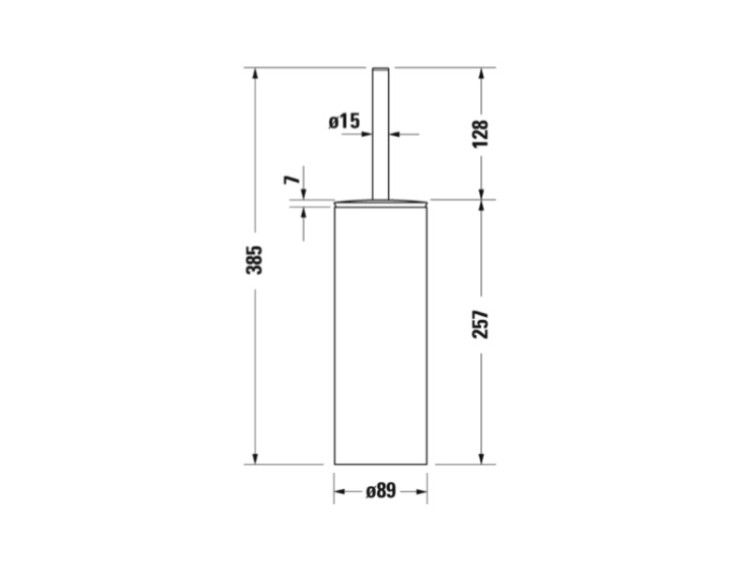 Ершик для унитаза Duravit D-Code напольный цвет хром 0099281000