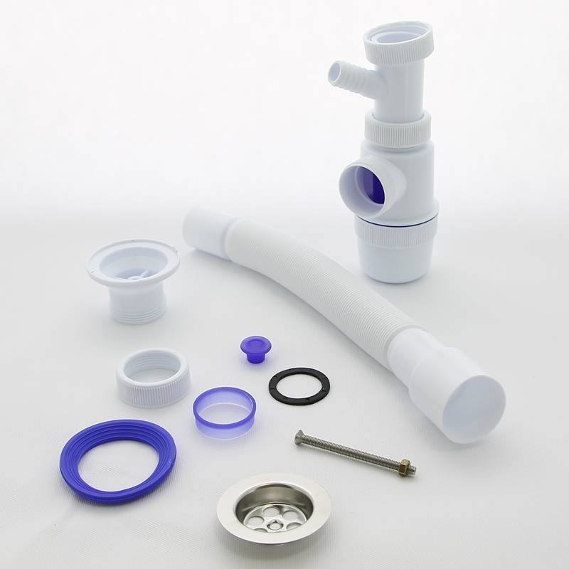 Сифон для мойки Wirquin Элит 1 1/2х40 мм с отводом и гофрой 40х40/50 мм 30986143