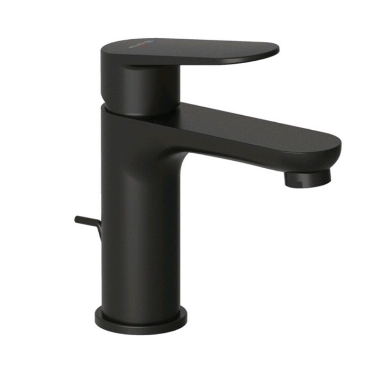 Смеситель для раковины Kludi X1 110 с донным клапаном Push-Open черный матовый 322883975