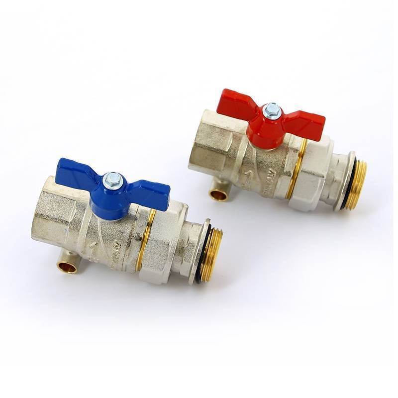 Комплект шаровых кранов Emmeti Progress 1 НВ с термометром 2 шт 01306260