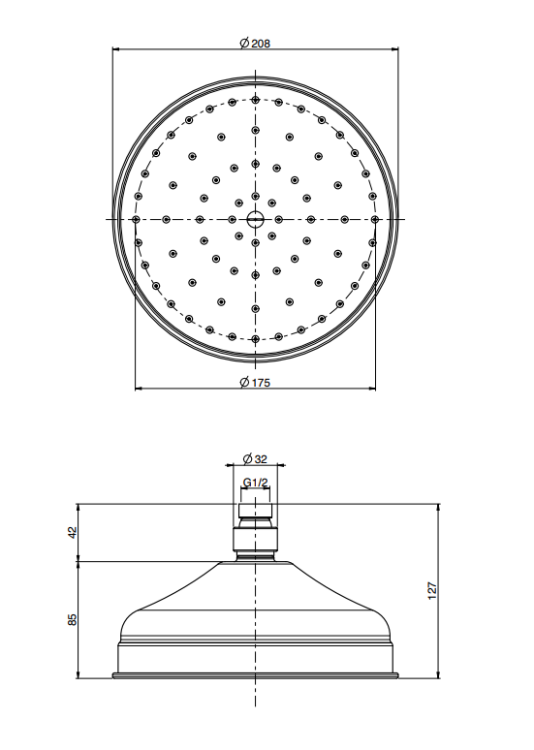 Верхний душ FIMA Carlo Frattini Showerhead Ø200 мм золото F20712OR