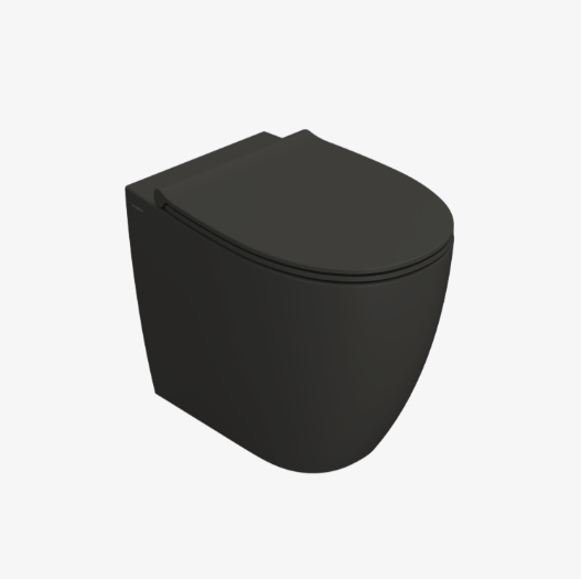 Унитаз приставной Globo 4ALL 360x540x430 мм безободковый цвет Smoke MD004SK