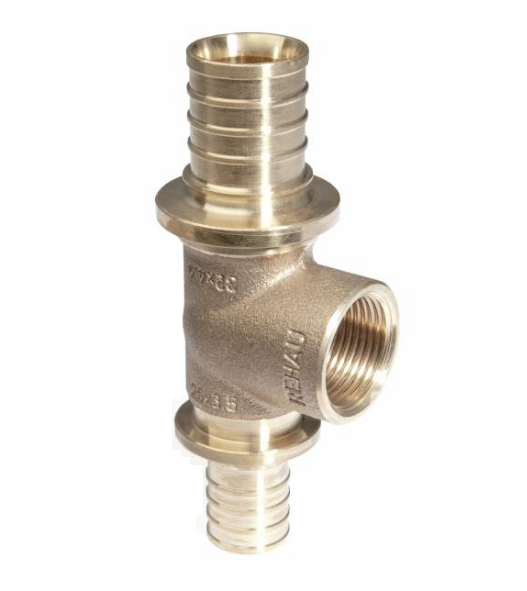 Тройник с внутренней резьбой REHAU RAUTITAN RX+ 25-3/4-25 бронза 14562963001