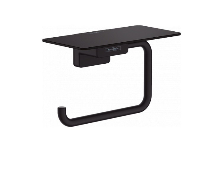 Держатель для туалетной бумаги Hansgrohe AddStoris с крышкой черный матовый 41772670