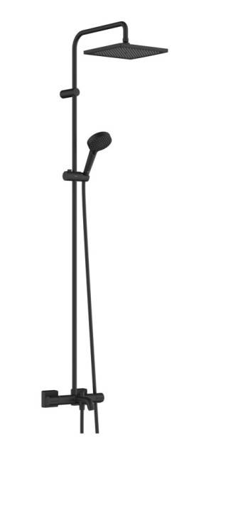 Душевая система Hansgrohe Vernis Shape 230 со смесителем термостатом черный матовый 26900670