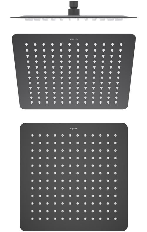 Верхний душ Aquanet AQ2074MB квадратный 300х300х2 мм матовый черный AQ2074MB