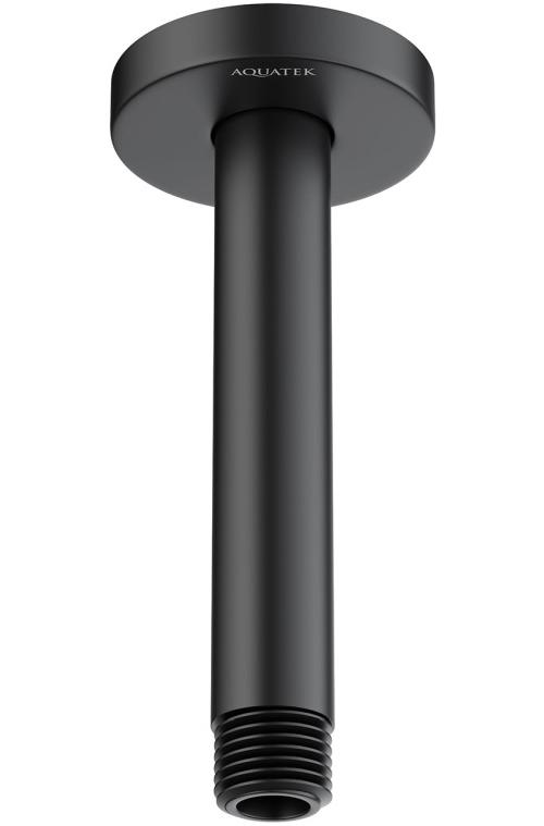 Держатель верхнего душа потолочный Aquanet 150 мм матовый черный AQ2171MB