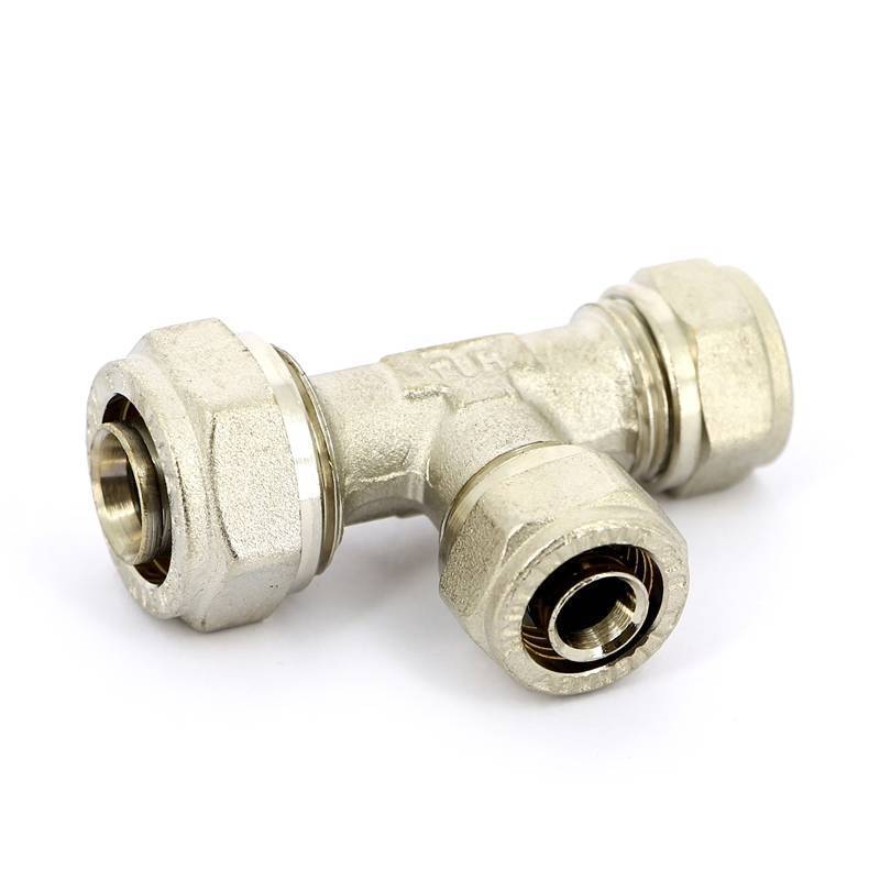 Тройник обжимной никелированный Tiemme 20х16х16 1600044