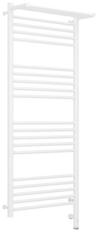 Полотенцесушитель электрический Сунержа Богема 3.0 с полкой 1200x500 мм МЭМ справа белый матовый 3058071250