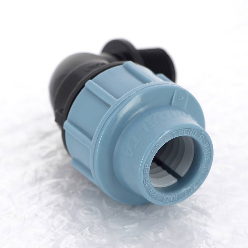 Угольник обжимной для труб ПНД Unidelta Deltone 20х1/2 наружная резьба 1008020002