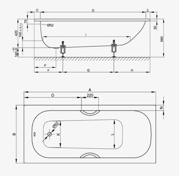 Ванна Bette BetteForm 1700x750x420 мм с шумоизоляцией и покрытием BetteGlazur Plus Blue Satin matt 2947-418 AD PLUS