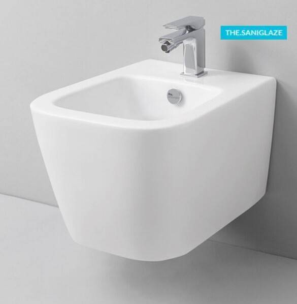 Биде подвесное Artceram A16 370х520 мм Saniglaze черный матовый ASB0041700