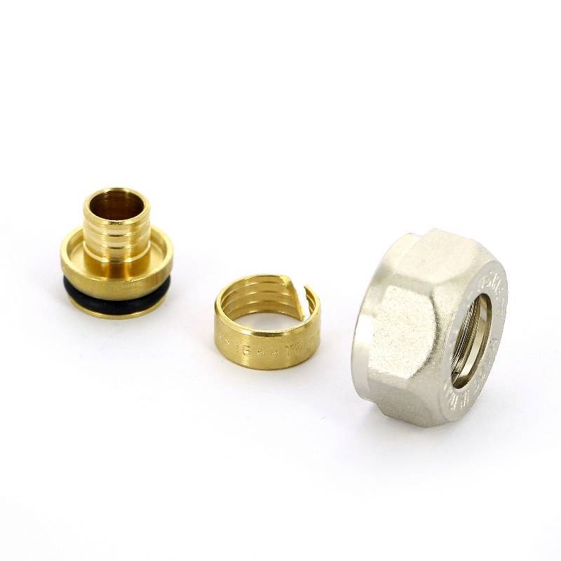 Соединитель для PEX-трубы обжимной Tiemme 16x2.0-3/4 EK 1440011
