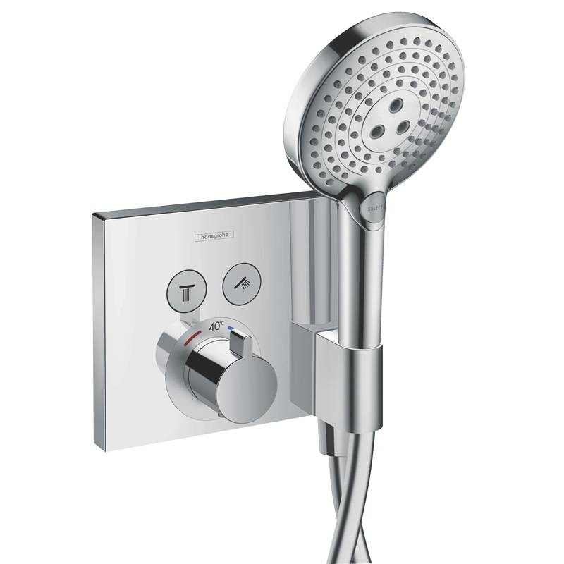 Термостатический смеситель hansgrohe ShowerSelect для 2 потребителей скрытого монтажа хром 15765000