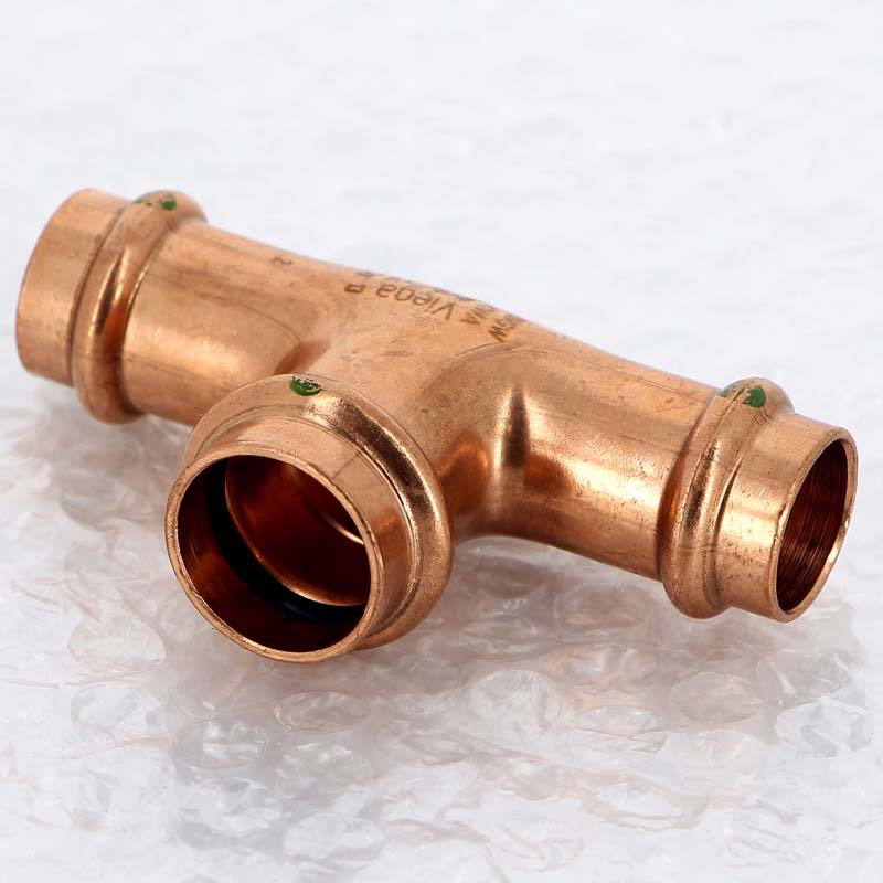 Тройник пресс медный Viega Profipress 18x22x18 мм 322694