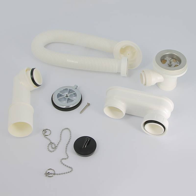 Слив-перелив для ванны Alcaplast A501 с цепочкой и пробкой хром A501