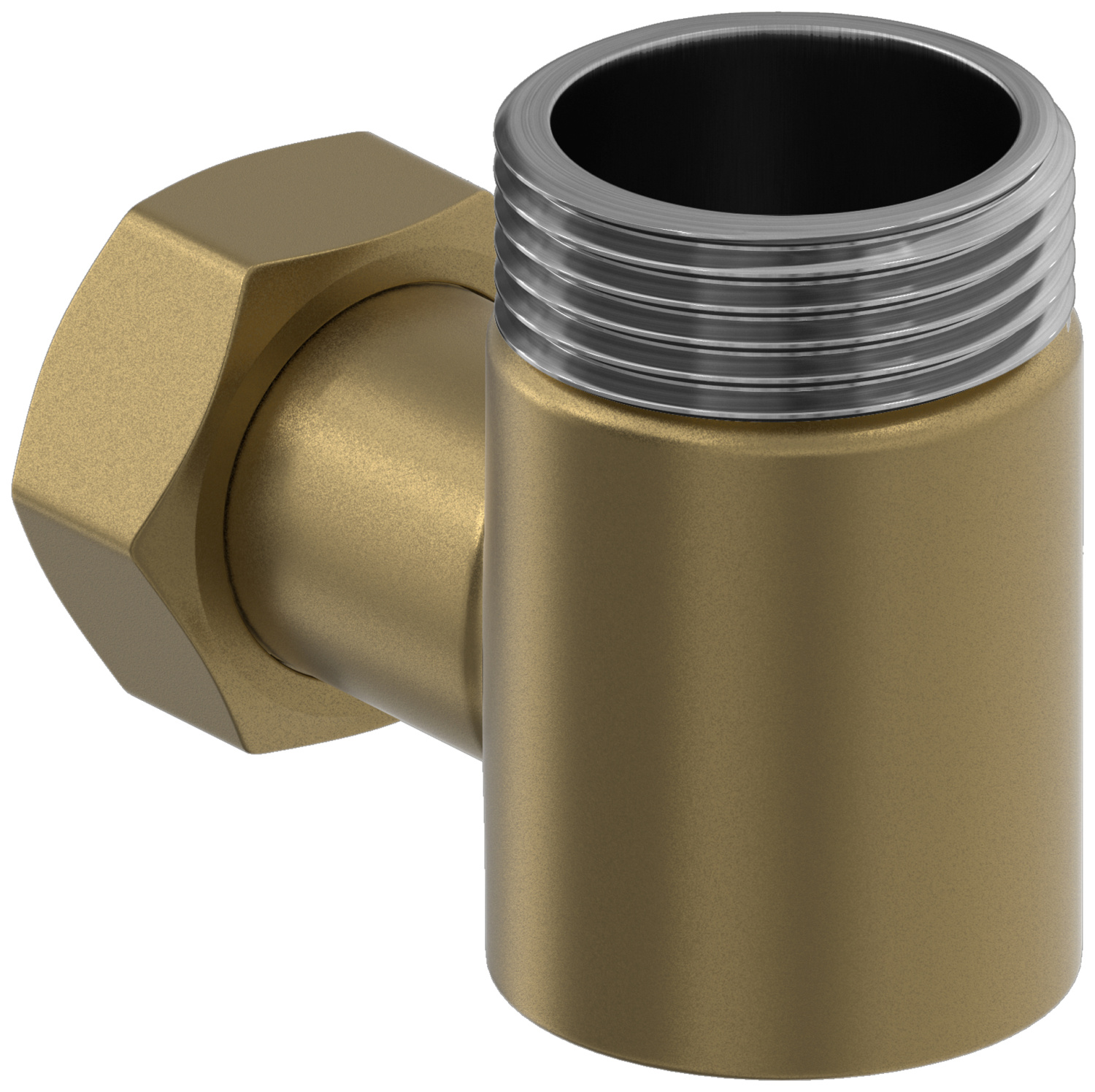 Уголок переходной Сунержа НР G 1 / НГ G 3/4 золотой шелк матовый 32-1505-0134