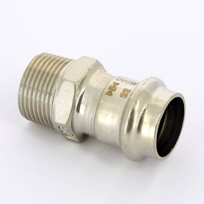 Муфта с наружной резьбой пресс IBP >B< Press Inox 22x3/4 нержавеющая сталь PS4243G0220600