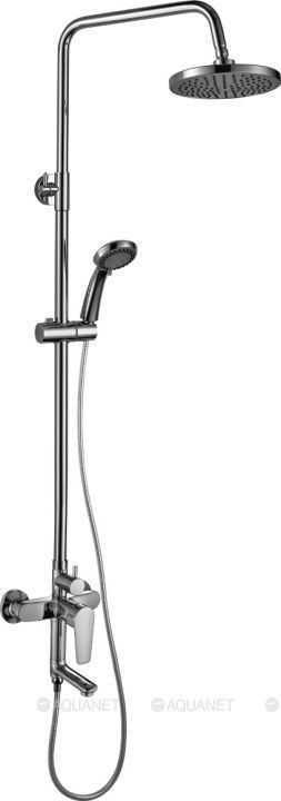 Душевая система Rossinka Silvermix S35-46 со смесителем для ванны и верхним душем хром S35-46