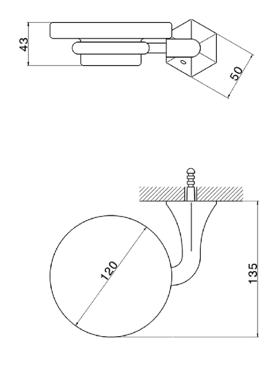 Мыльница Cisal Chérie подвесная 120x135x43 мм золото CE09060024