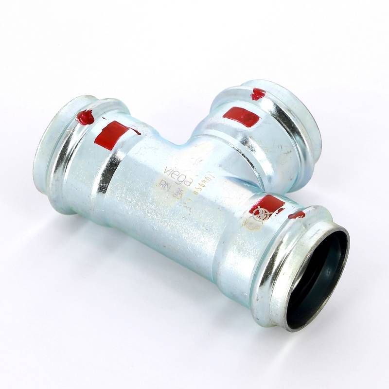 Тройник пресс Viega Prestabo оцинкованная сталь 35 мм 558659