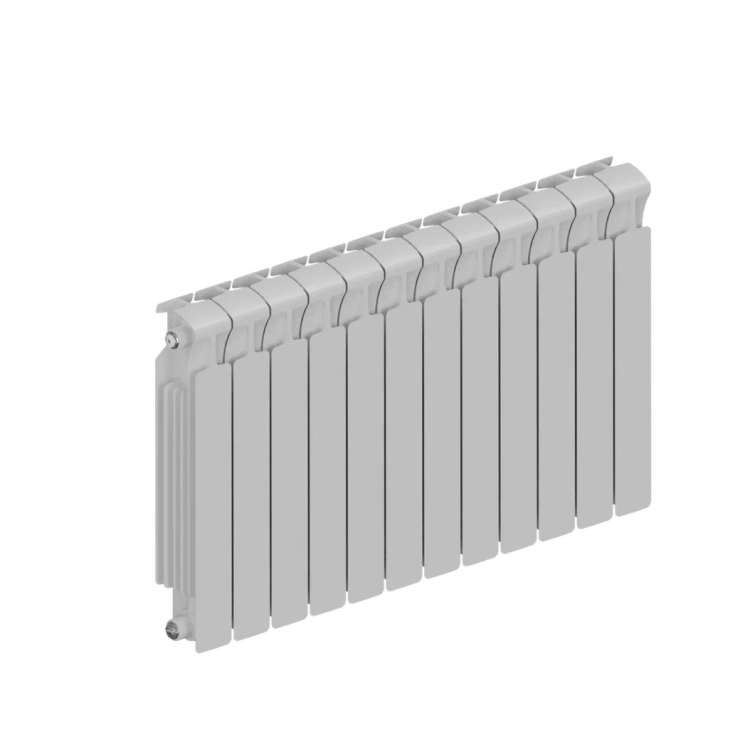 Радиатор биметаллический RIFAR MONOLIT 500 12 секций боковое подключение RAL 9016 MN-500-12