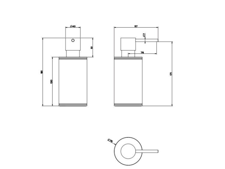 Дозатор для жидкого мыла Gessi 316 настольный 75x117x181 мм цвет Steel Brushed 54737239