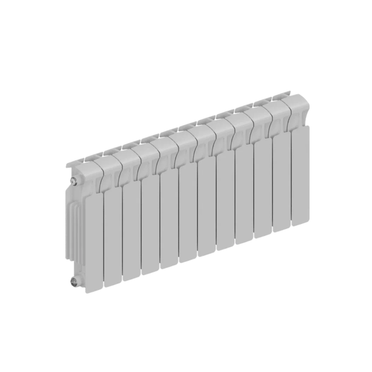 Радиатор биметаллический RIFAR MONOLIT 350 12 секций боковое подключение RAL 9016 MN-350-12