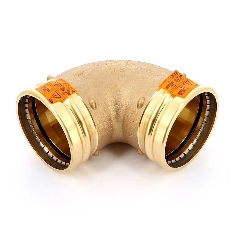 Угол пресс 90° Viega Sanpress XL бронза 108 мм 350703