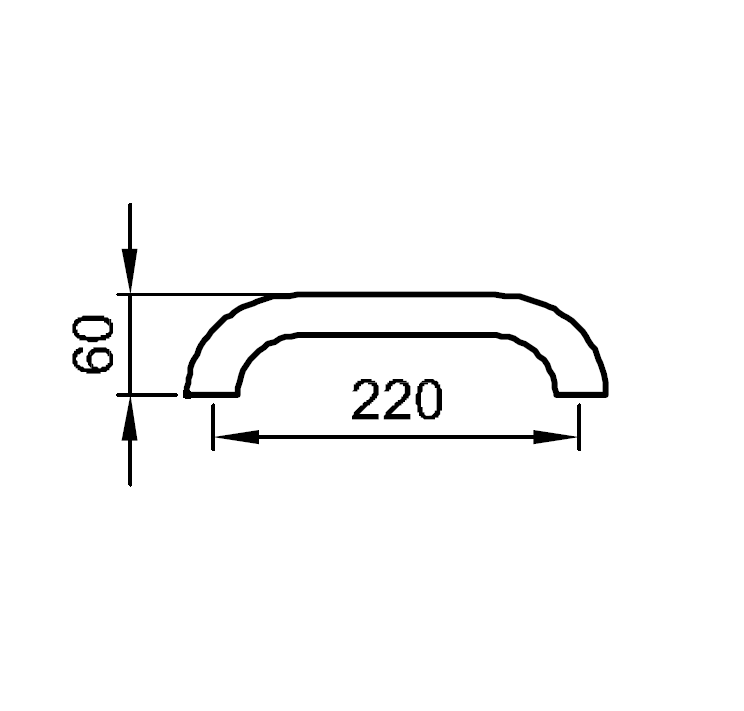 Ручка для ванны Bette 220x60 мм хром B120-901
