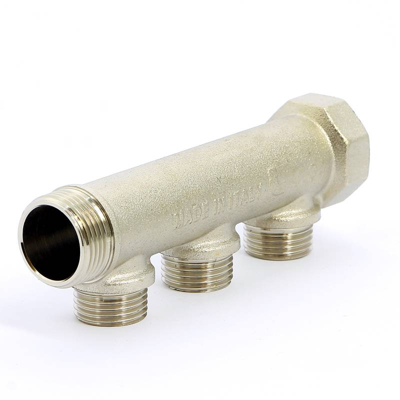 Коллектор никелированный Itap 3/4 НВ 3 выхода 1/2 Н 38 мм 455 3/4-3