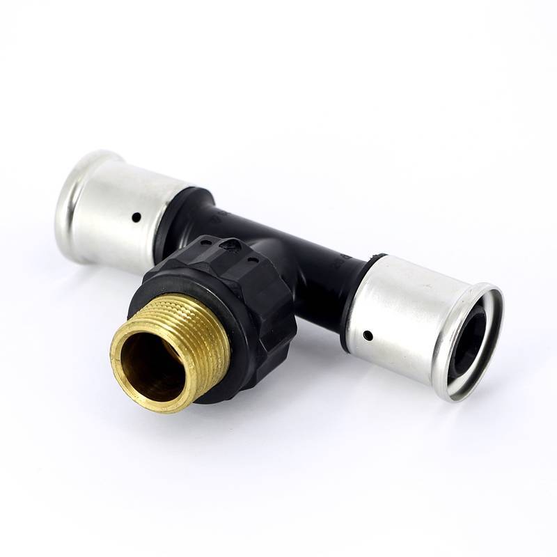 Тройник пресс с наружной резьбой HENCO PVDF 26х3/4х26 14PK-260526