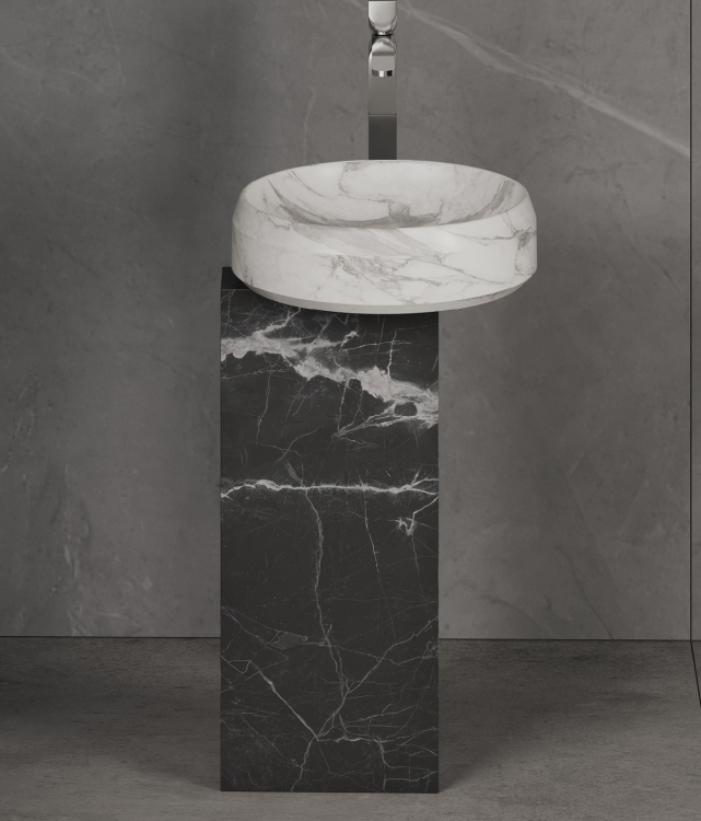 Раковина DEA Design Marsala напольная 465x465x900 мм White Carrara DD1546465CW