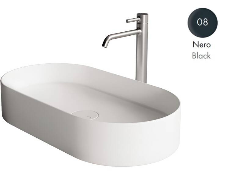 Раковина Alice Ceramica Hide 650х350х120 мм черный матовый 31120108